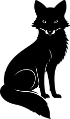 A silhouette of a fox