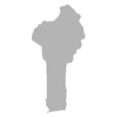 map of Benin shadow