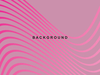 Abstract vector design with a pastel pink background, decorated with dynamic wave patterns or curved lines in pink and fuchsia.