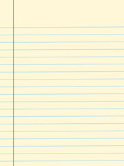 Obraz premium Yellow sheet. Notebook. Office Supplies, School Supplies, Paper Notebook