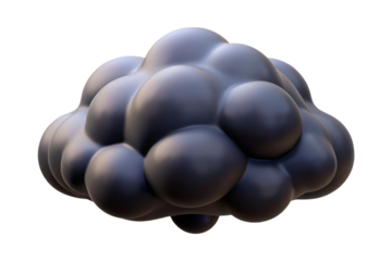 Abstract organic purple amorphous blob shape isolated on transparent background