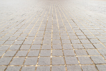 Black square brick block floor pattern. Abstract texture background. Panorama of terra cotta floor...