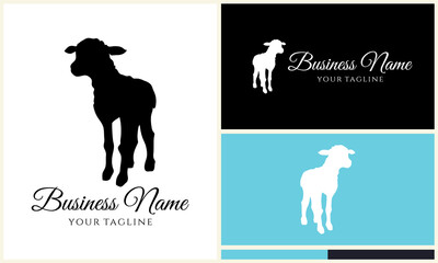 Obraz premium Lamb Silhouette Logo Design Variations.