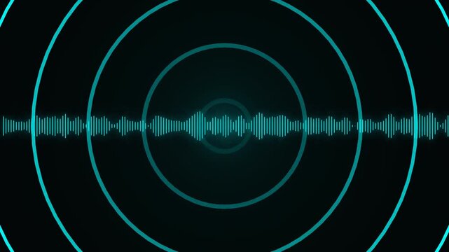 call recording audio sound waves and technology radio signal