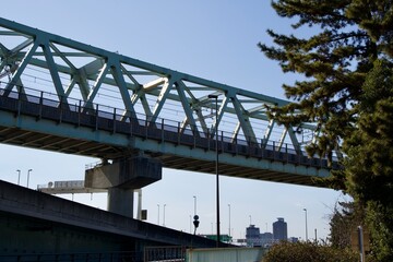 Obraz premium Keiyo Line overpass seen from below