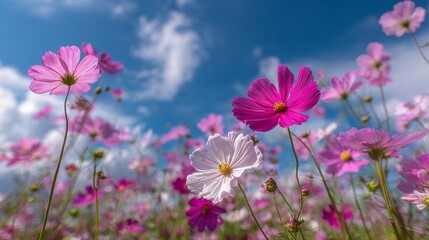 pink cosmos flowers