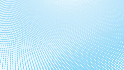Blue Gradient Halftone Polkadot Abstract Background for Modern Design, Poster, or Digital Artwork