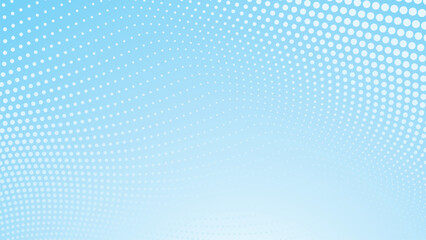 Blue Gradient Halftone Polkadot Abstract Background for Modern Design, Poster, or Digital Artwork