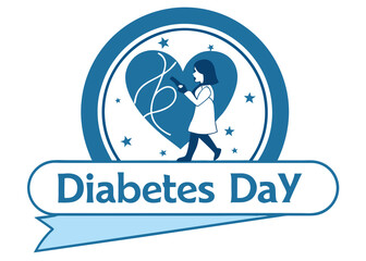 Girl with blood glucose meter for diabetes day awareness