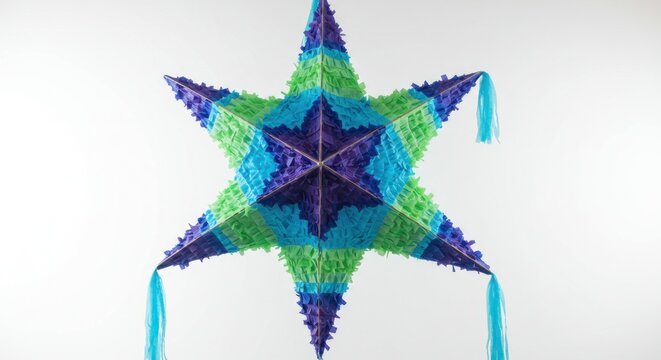 Colorful star pinata for celebration