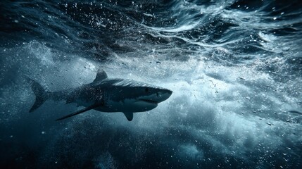 Fototapeta premium Shark underwater ocean wildlife