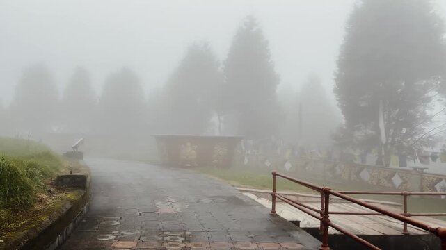 Tourist hot spot Buddha Park at Ravangla in Sikkim
