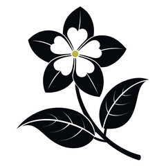 black and white flower