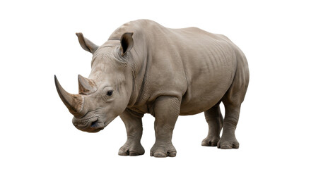 Obraz premium A close-up of a majestic rhinoceros standing proudly in a natural habitat