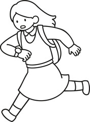 a girl running late