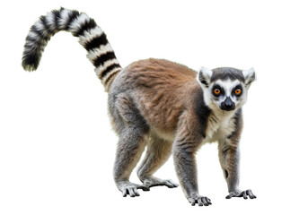Obraz premium Curious lemur exploring its surroundings in a vibrant natural habitat