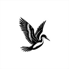 Obraz premium Majestic Kingfisher Bird in Flight Silhouette.