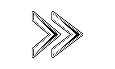 Obraz premium Fast Forward Direction Symbol