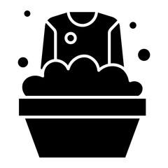 washing clothes Solid icon