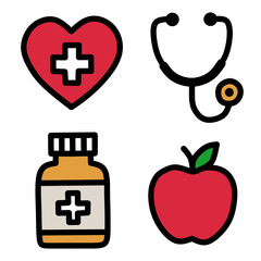 Obraz premium medical icons set
