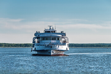 Cruise ship on the Volga River.