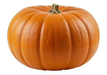 Obraz premium Vibrant orange pumpkin showcasing smooth texture, perfect for autumn decorations and culinary uses