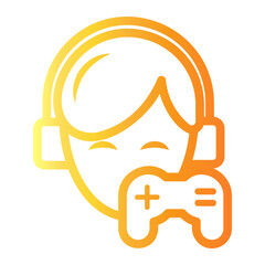 gamer Line Gradient Icon