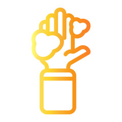 hand washing Line Gradient Icon