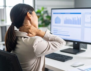 働く女性の悩み：デスクワークによる首・肩の不調