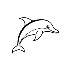 Fototapeta premium dolphin head .svg
