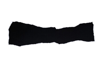 black torn or ripped paper isolated on transparent png background,realistic torn paper edges