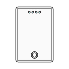 シンプルなモバイルバッテリー（スマートフォン充電器・パワーバンク）白色・ホワイト