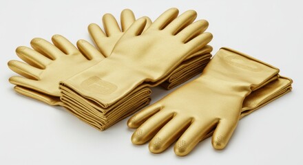 Golden work gloves stacked product image