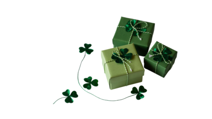 St. Patrick's Day Gift Boxes with Shamrocks