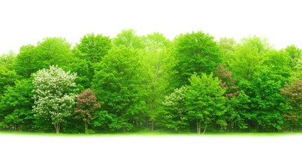 Green forest trees background