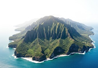 Green island mountain landscape