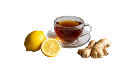 Refreshing Cup of Tea with Lemon and Ginger