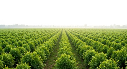 Green tree plantation landscape
