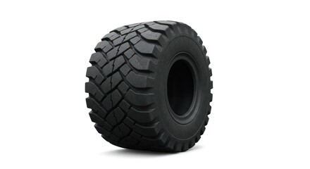 Heavy duty tire isolated on white background