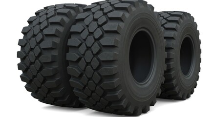 Heavy duty tires displayed