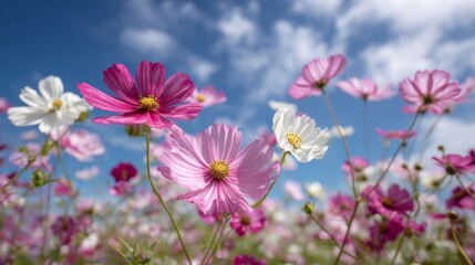 pink cosmos flowers