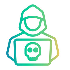 hacker Line Gradient Icon
