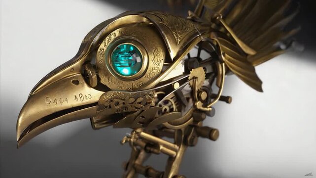Ornate Gold Bird Sculpture