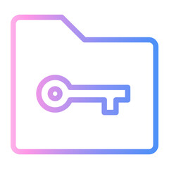 folder Line Gradient Icon