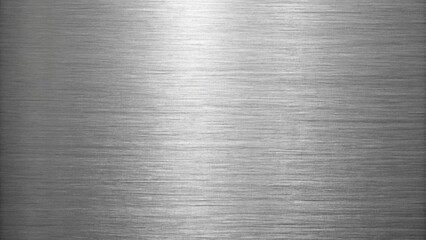 A brushed silver metal texture creates a sleek and modern background with subtle light reflections