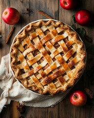 Apple Pie with Cinnamon Sticks