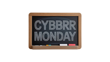 Cyber Monday Sale Announcement on Chalkboard