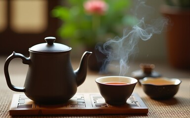 Traditional tea ceremony setting. High quality