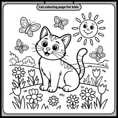 cat coloring book for kids