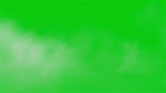 Green Screen with Soft White Smoke Effect, Chroma Key Background